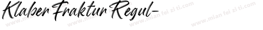 Klaber Fraktur Regul字体转换